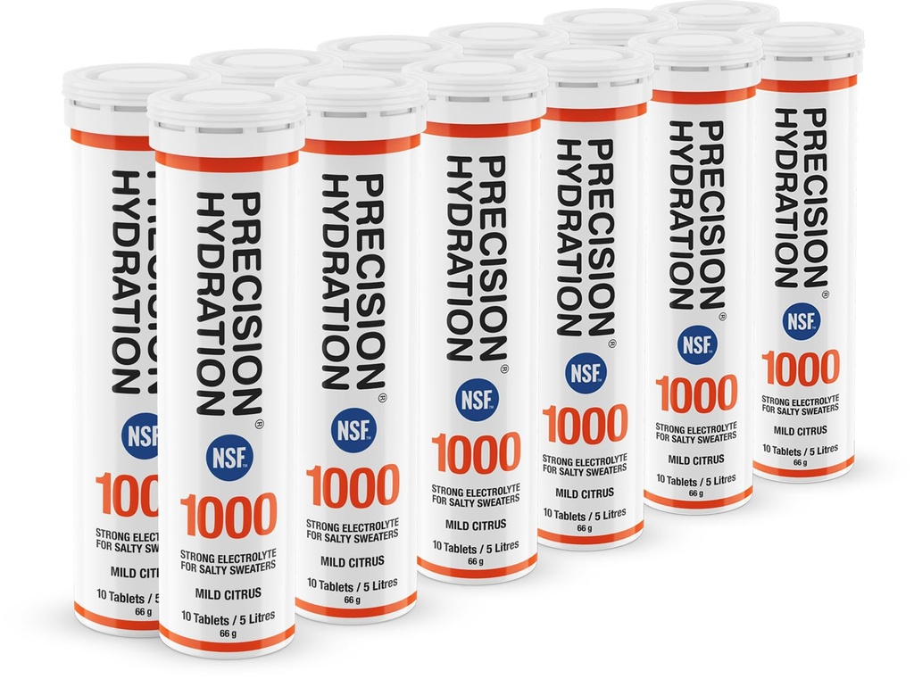 טבליות אלקטרוליט - רב עוצמה Efferscent hydrotion Tablets - לוחמים Cramp - Low Calorie, Gluten Free, טבעוני / צמחוני ידידותי (12 צינורות, 1000mg / L - Orange Tube)