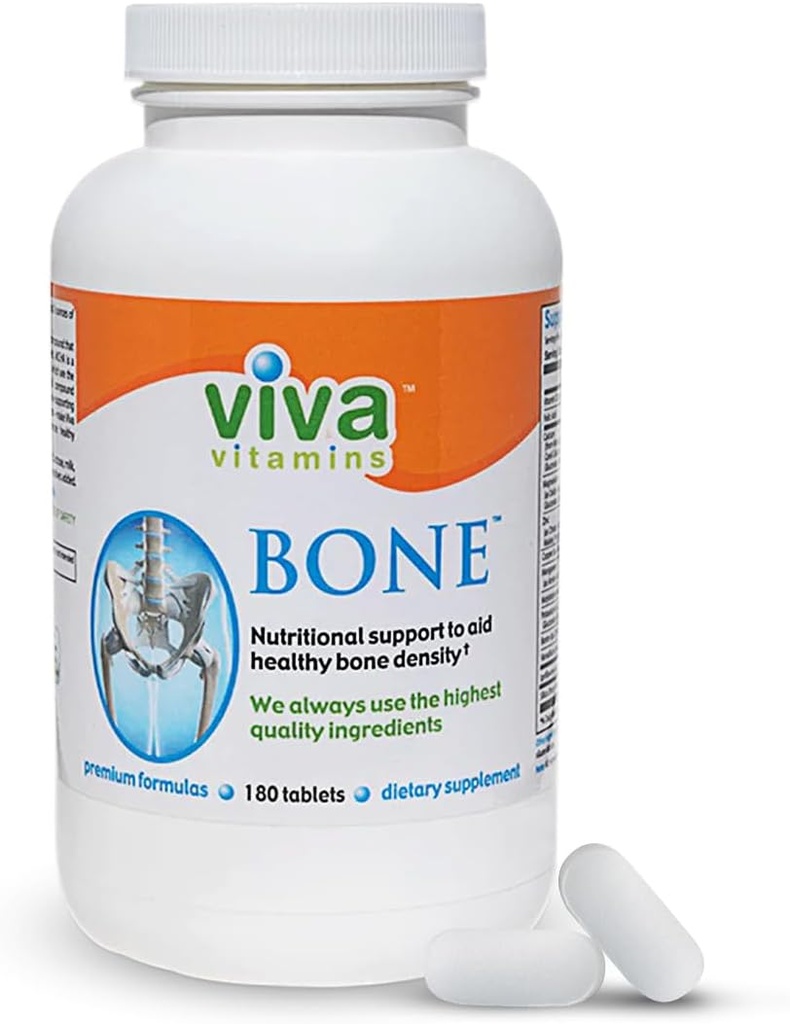 תוסף העצם - Calcium תוסף לנשים וגברים, ויטמין D 3 w /Calcium Magnesium Zinc, Calcium Magnesium Magnesium תוספת תמיכה עבור העצמות, טבעוני, Non GMO, 180 Tab