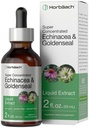 Horbäach Echinacea Goldenseal נוזל Tincture טיפות | 2 fl oz | אלכוהול חינם לחלץ | Vegetarian, non-GMO, Gluten Free Supplement