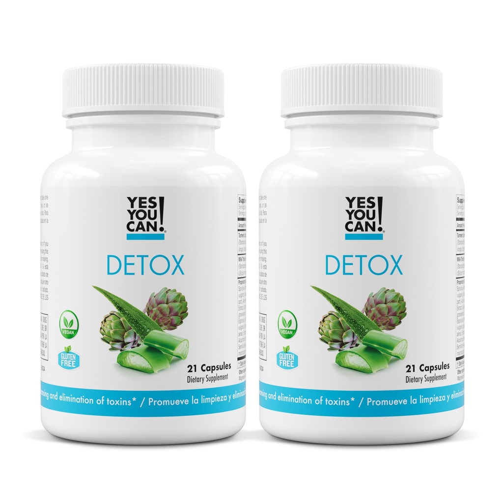 כן, אתה יכול! גלולות טבעיות Detox - ניקוי דיאורטי עם אלקטרוליטים ווויטמינים - מסייע עם החזרת מים - Gluten-Free, 21 קפסולות (2 Pack)