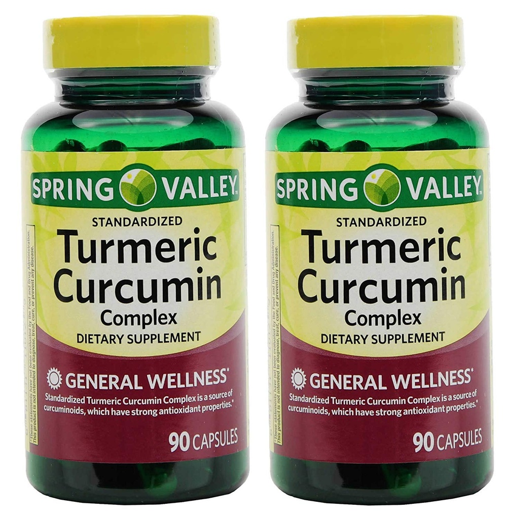עמק האביב Stndr Turmeric Curcumin מורכב תוספי תזונה, 500 מ"ג, 90 Countבק, 2 Pack