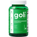 Goli Super Green ויטמין Gummy - 60 Count - ויטמינים ומינרלים חיוניים - מבוסס צמחים, טבעוני, Gluten-Free & Gelatin חינם - בריאות מבפנים, Pack של 1