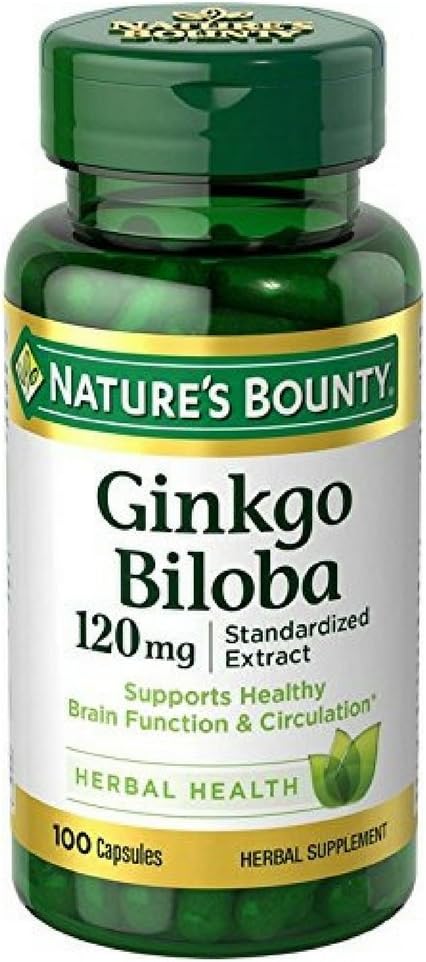 Nature's Bounty גינקו בילובה 120 מ"ג, 100 קפסולות (Pack of 4)