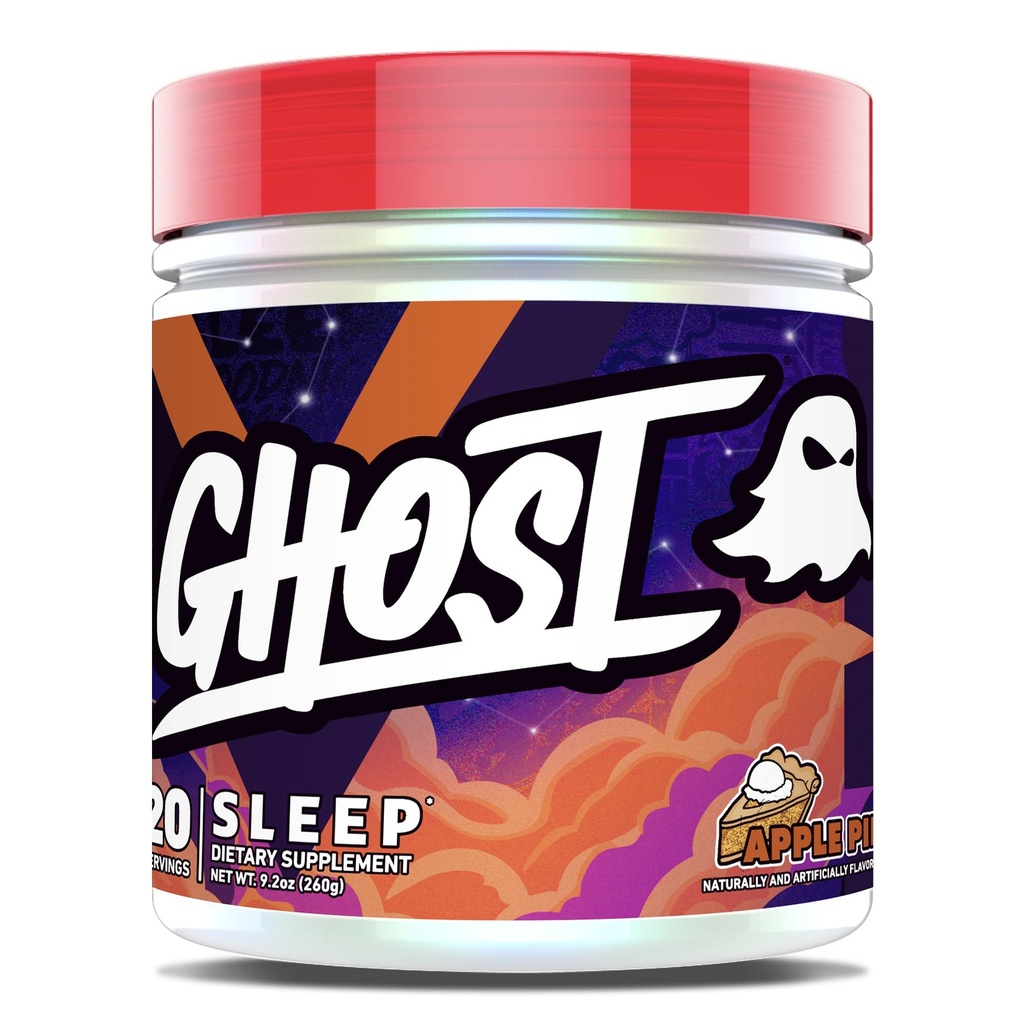 תוסף Ghost Sleep Dietary, Apple Pie - Recovery & Rest with Premium Ingredients כולל Melatonin, Colostrum & Ashwagandha - תומך איכות השינה - Gluten-Free & Sugar-Free