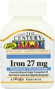 21st Century Iron 27 Mg Ferrous Gluconate טבליות, 110 הרוזן (Pack of 2)