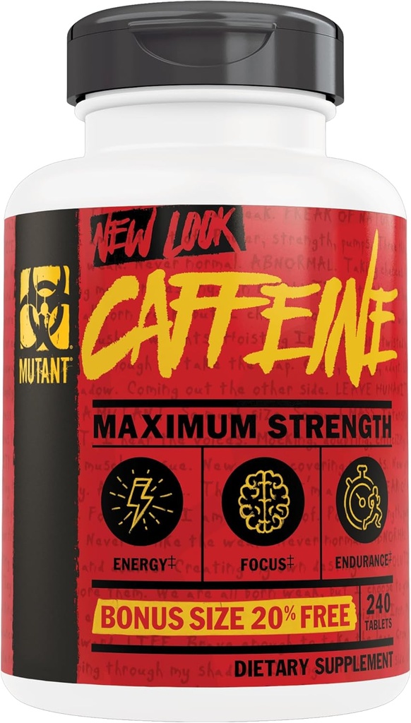 Mutant Caffeine 200 טבליות פלוס 40 חינם