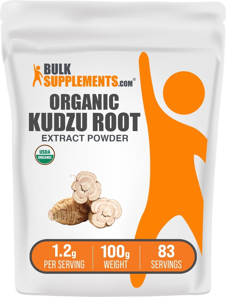 BulkSupplements.com אורגני Kudzu Root אבקת - Kudzu Root Supplement, Herbal Supplement - Gluten Free, 1.2g לכל משרת, 100g (Pack of 1)