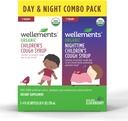 Wellements Organic Day & Nighttime Children's Cough Combo Syrup | Soothing Daytime & Nighttime Cough Relief USDA אורגני | Value Pack (2) 4 Fl Ozs, 1 שנה + לילה
