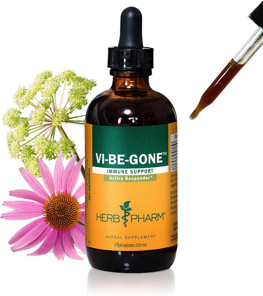 Herb Pharm בתולה מתקפת נוזל פורמולה עם Lomatium עבור תמיכה מערכת החיסון Active Immune - 4 Ounce