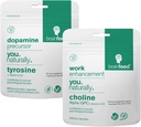 תוספי המוח לזיכרון והתמקדות | 2-Month-Supply | 800 מ"ג L tyrosine Dopamine תוספי + 500 מ"ג אלפא GPC Choline