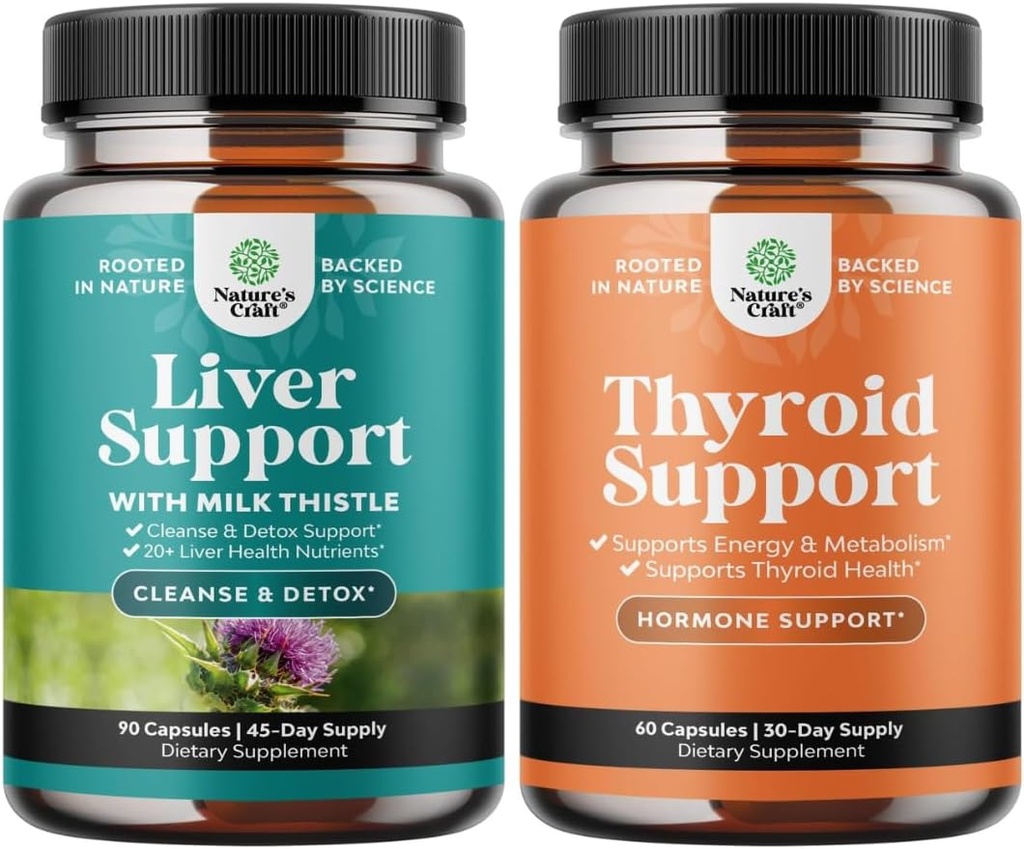 Indle of Liver Cleanse Detox & Fix - Silymarin Milk Thistle Dandelion Root, Beetroot & Artichoke Extract & Thyroid Support - L Tyrosine, Bladderwrack, Selenium & Ashwagandha עבור הורמון איזון