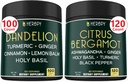 Bundle 6in1 Dandelion תוסף 6in1 Citrus Bergamot - תמיכה מרגיעה, לב, עיכול בריאות ו Immune