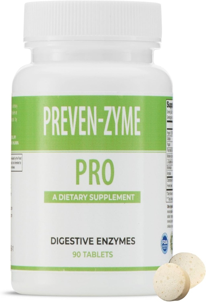Prevenzyme Pro Digestive Enzyme תוסף (90 טבליות) על ידי Legere Pharmaceuticals עבור ES Global