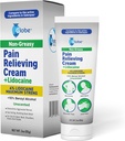 Globe Pain Relieving Cream Plus 4% Lidocaine, כוח מקסימלי Numbing הקלה, טיפול מהיר של כאבי שרירים, כאב משותף, כאבי גב, כאבי צוואר, כאב צוואר, כאב ראש, Sprains & Spasms, Unscented, 3ozed, 3oz