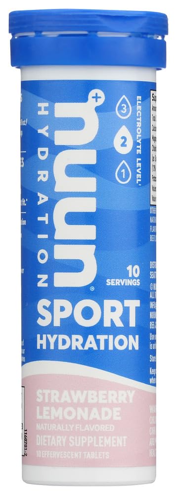 Nuun hydrotion: Strawberry Lemonade Electrolyte Drink Tablets (2 Tubes of 10 Tabs)