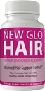 New Glo Hair Skin & Nails תוסף - ויטמין צמיחה ייחודי שיער ומינרלים עם biotin - Gluten Free 60 קפסולות - שיער להש עור וציפורים כוח נוסף פורמולה הצמיחה Booster