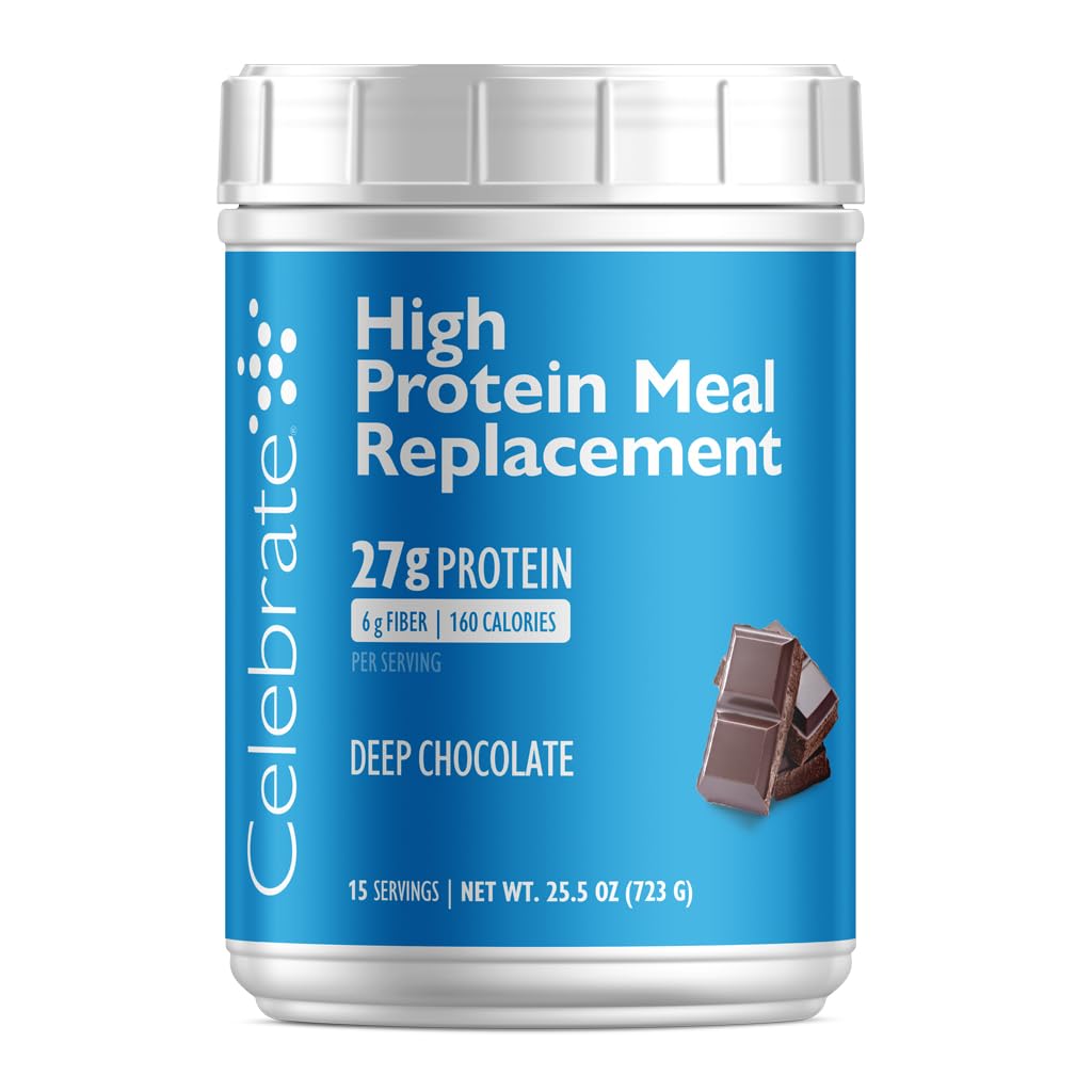 חוגגים ויטמינים גבוהים חלבונים Meal Shake, 27 אבקת חלבון g, 6 גרם של סיבים, עבור פוסט-ארי ניתוח חולים, שוקולד עמוק, 15 מנות