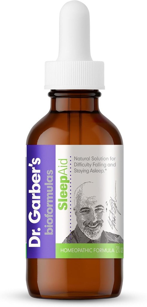 ד"ר Garber's Natural Solutions Sleep Aid Oral Drops - תוסף נוזלי Gemmotherapy: תומך במחזור שינה בטוח ובריא, Calmness & מרגיעה - 60 מ"ל
