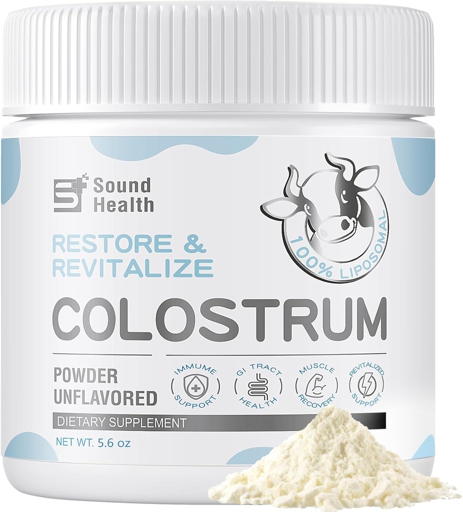 אבקת תוסף Colostrum עבור בני אדם - תוסף אורגני Bovine Colostrum ל- Gut Health, Hair growth growth, Immune Support - Unflavored (73 משרתים)