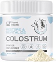 אבקת תוסף Colostrum עבור בני אדם - תוסף אורגני Bovine Colostrum ל- Gut Health, Hair growth growth, Immune Support - Unflavored (73 משרתים)