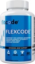 תואם Flexcode Ultra Premium תמיכה משותפת, Glucosamine, Turmeric, MSM, Chondroitin, Hyaluronic Acid, Gluten-Free, עבור גברים ונשים (30 משרתים)