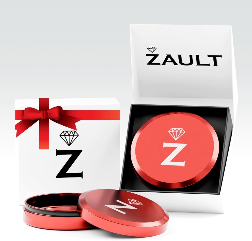 Patrator Zyn Metal Can, אלומיניום Zyn Container & Holder, Snus Tin for Zyn Pouches, עם  Deluxe Box for Him / Men/Husband/Boy (Red)