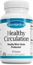 EuroMedica בריאות Circulation - תוספת תזונתית לתמיכה ב Circulation בריא - זרימת דם בריאה ותפקוד הלב - non-GMO & Vegan כמוסות - 30 קפסולות (30 משרתים)