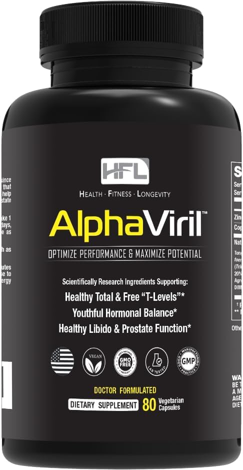 AlphaViril על ידי ד"ר סם רובינס | 25+ שנה פרופורמולה | Test Booster + Youthful הורמונלי Balancer