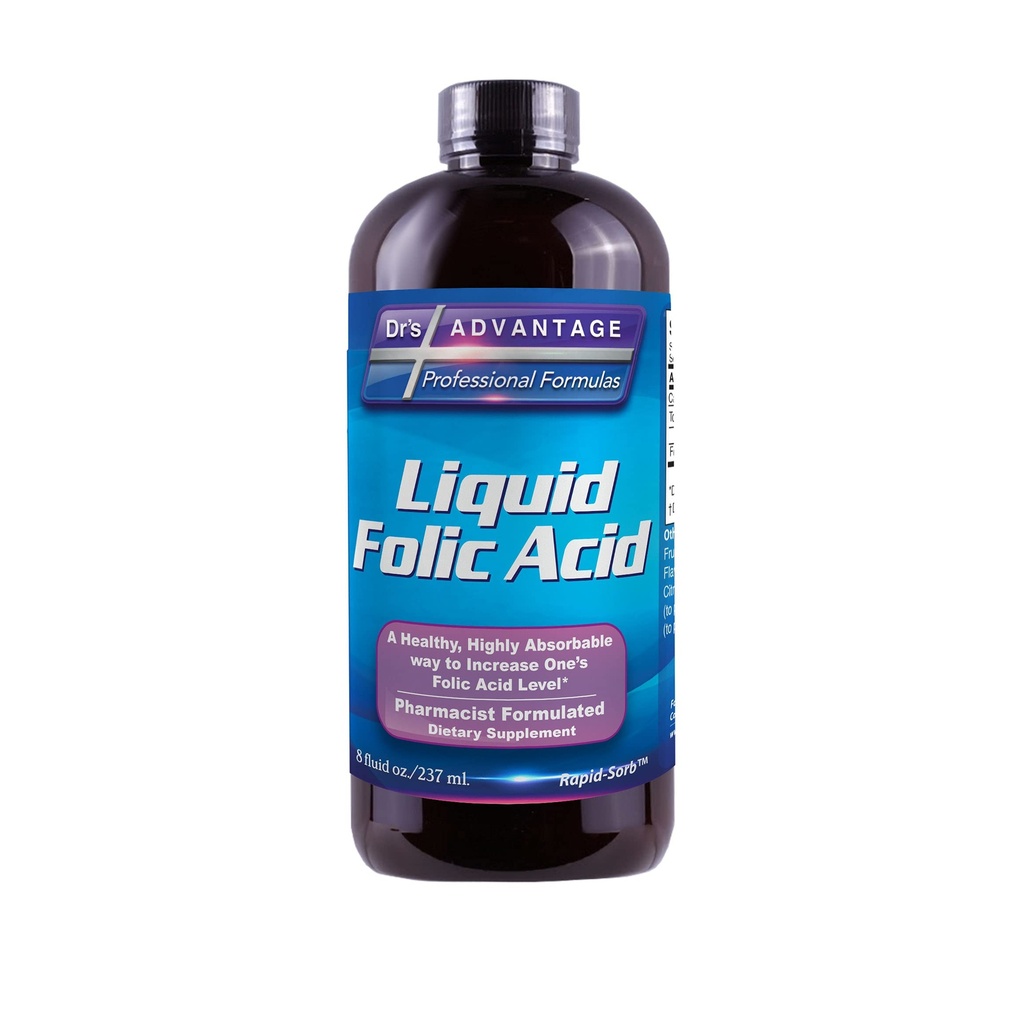 נוזל Folic Acid 800 MCG, 8 oz.