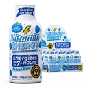 ויטמין אנרגיה Immune+ תוספת כוח אנרגיה לירות פטל כחול 12 Pack, 260 מ"ג טבעי Caffeine, B-Vitamins, Citicoline, תה ירוק, Immunity & Focus תמיכה, Zero Sugar, Gluten-Free 1.83 floz