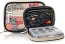 Made Easy Kit Pill Case - מארגנת תרופות שבועיות עם תוספת של 7 ימים ויטמין & Box - Premium Neoprene for Travel Purse Accessory (Desert Khaki)