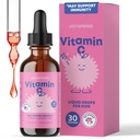 JoySpring ויטמין C ו- Zinc for Kids, Elderberry נוזל | ויטמין C | 2+ שנים | (2 fl oz) 30 משרתים