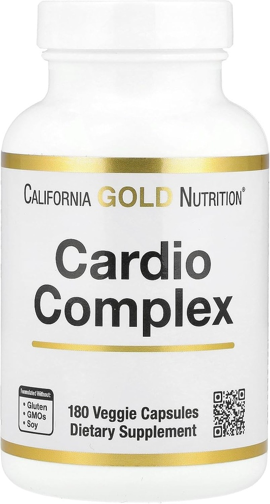 California Gold Nutrition Cardio Complex with CardioAmino Band, CardioPhyto Band and Coenzyme Q10, 180 ווג'י קפסולות