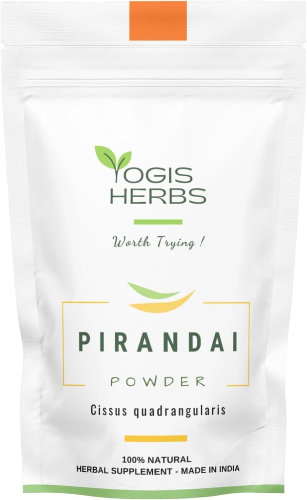 YOGIS HerBS Pirandai אבקת (Cissus quadrangularis) - תוסף צמחי (3.5 אוונס)