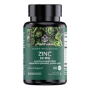 PlantFusion Vegan Zinc תוספי 22 מ"ג - Wholefood Complex, Chelated Zinc Citrate from Organic Guava Leaf for Immune Support, 60 קפסולות