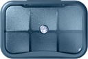 6 השוואת נסיעות גלולות מארגנת, Small Pill Box for Purse, Pocket Daily Pill Case Portable Piller מכיל, שבועי ויטמין Holder מארגנת (כחול עם Rhinestone)