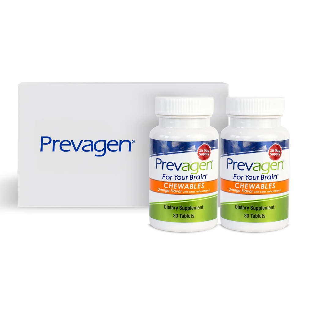 Prevagen קבוע כוח כתום Chewables - 60 טבליות (2 חודשים אספקה) | פורמולה למוח שלך | 10mg של Apoaequorin Plus ויטמין D3