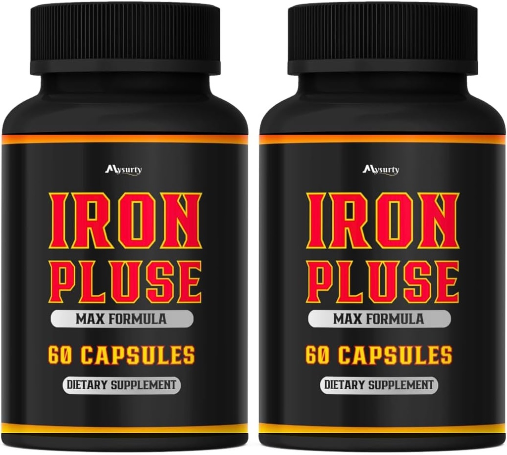 (2 Pack) IronPulse קפסולות מקס פורמולה, IronPulse Max Support כמוסות, Iron Pulse Pills, IronPulse Pills, Iron Pulse Support Pills, Pack of 2