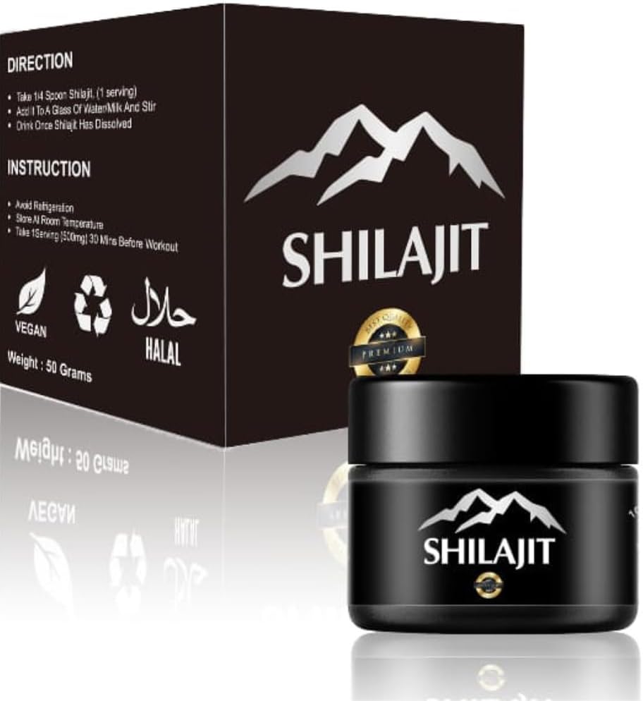 Shilajit Resin עם Fulvic Acid & Trace מינרלים, המקורי סיביר טהור Shilajit עם 85+ Hic Acid, תמיכה metabolism & Immune System - 100 משרת / 1.7 Oz