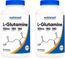 חומרים מזינים L-Glutamine 800 מ"ג, 180 קפסולות (2 בקבוקים)