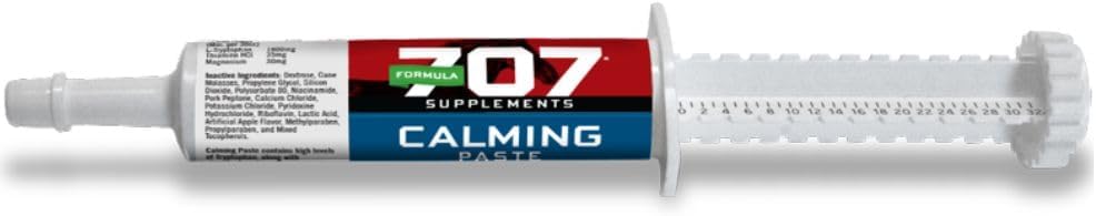 פורמולה 707 Calming Equine Paste, 2 משרתות - Fast-Acting L-Tryptophan תומך Calm ו Focus for Nervous Horses