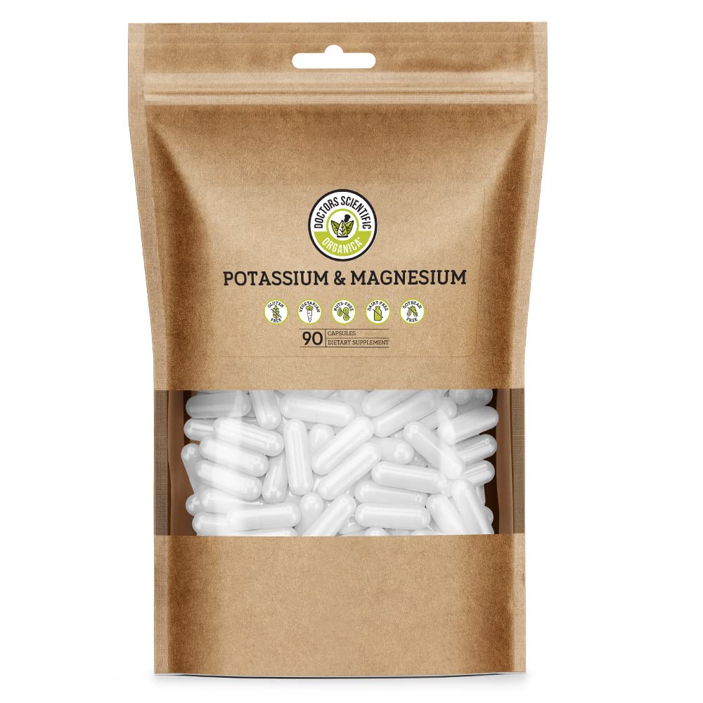 DSO Potassium Magnesium תוסף - 90 Count - דוקטור תכנן גבוה Absorption Magnesium Potassium תוסף - טבעוני Potassium Magnesium Aspartate for Sleep & Leg Cramp Relief