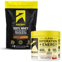 % 100% אבקת חלבון Whey, שוקולד Peanut Butter 2 lb & הידרה + אנרגיה אלקטרוליטטס, פטל לימון 40 לשרת