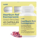 Curist Esomeprazole 20 מ"ג קפסולות נדחה - Acid Reflux Medicine for Heartburn Relief - 42 Count כמוסות - Acid Reflux הקלה