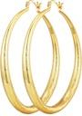 OOOPEL 925 סטרלינג Silver Hoop עבור נשים זהב Hoop אוזנייםrings Hypoallergenic Diamond-Cut Ripples תוכנן - non Tarnish Large Hoop אוזנייםrings (30/40/50/70/70mm)