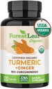תוסף Turmeric תוספת כוח 2265 מ"ג - תוסף Turmeric Curcumin W / BioPerine Black Pepper - תוספי Tumeric וג'ינג'ר, 95% Curcuminoids, תומך Immune & Joint Health, 120 Caps Caps