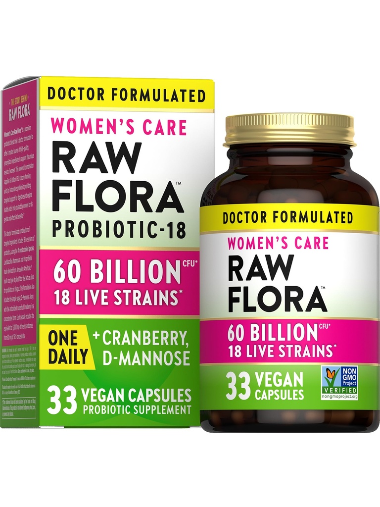 Raw Women's Probiotics - ד"ר פורמולה 60 מיליארד CFU + Prebiotics
