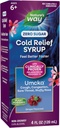 Nature's Way Cold Relief Zero Sugar Syrup, Umcka, Homeopathic, Shortens Coldens Colds, Soreגרון, Cough, Comestion, Stuffy Nose, Phenylephrine חינם, Grape Flavored, 4 Fl Oz (Packaging May Vary)