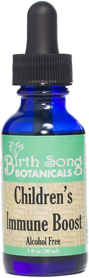 לידת סונג הבוטנים של הילדים של Immune Boost Tincture*, ילדים Immune System תמיכה תוספת עם Echinacea, נוזל צמחי מרפא טיפות לילדים, Echinacea Herb Immune פורמולה 1oz בקבוקי בקבוק