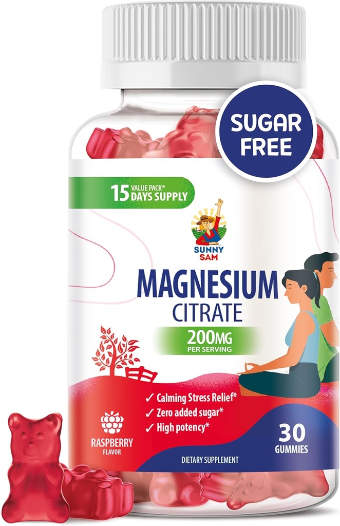 מגנזיום חניכיים לילדים ומבוגרים - 200 מ"ג - Calm Magnesium Chews - Magnesium Citrate Chewable תוסף עבור Mood & שרירים תמיכה